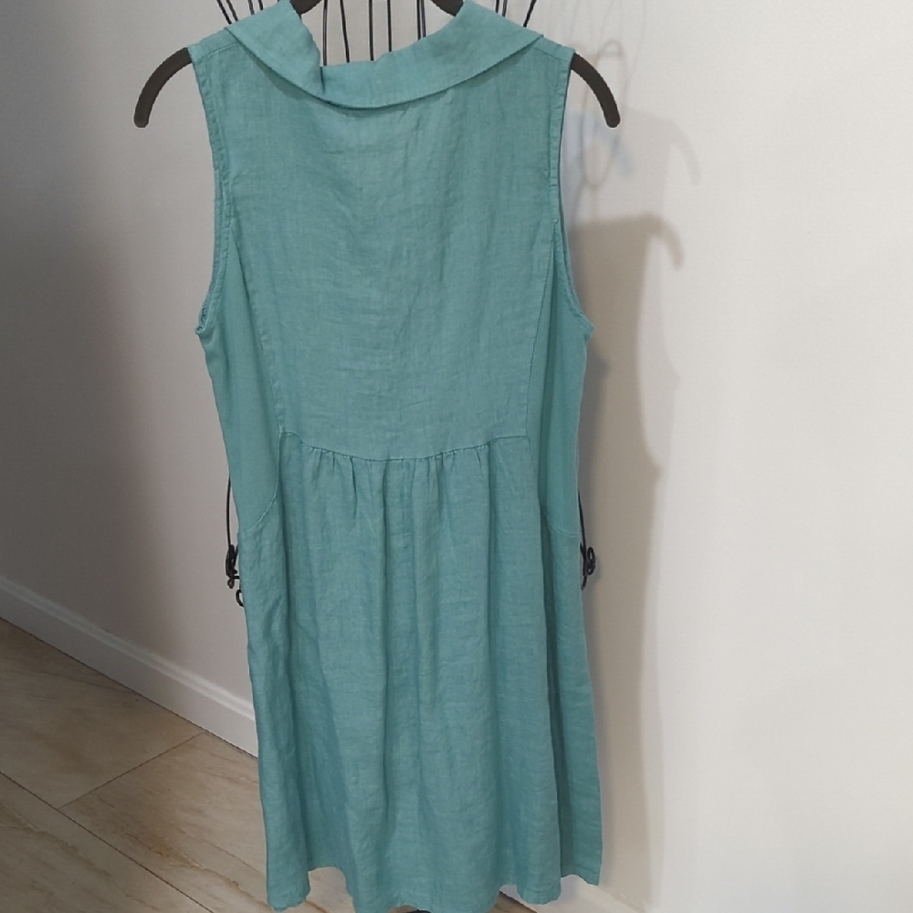 Nwt Linen Sleeveless Dress - Picture 6 of 7